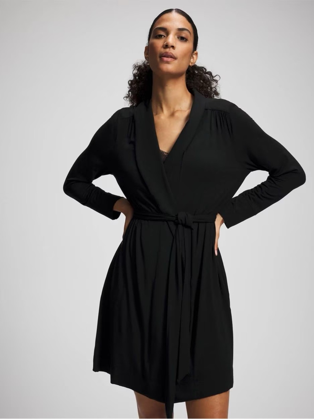 EUC Soma Black Women’s Robe with Tie Waist - Size XXL